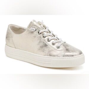 EUC Paul Green Hadley Sneaker in Mineral Metallic Sz 3.5/6